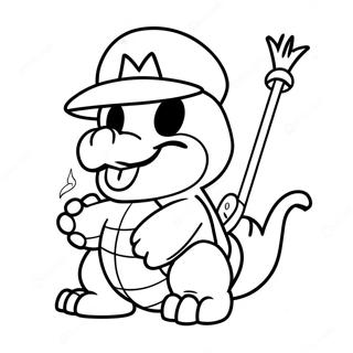 Page A Colorier Lemmy Koopa Avec Baguette Magique 30369-27291