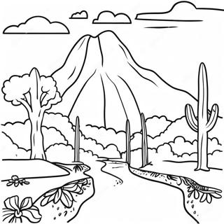 Page A Colorier Paysage Colore Du Venezuela 30389-27305