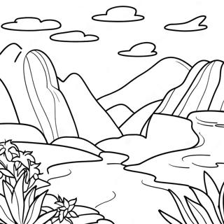 Page A Colorier Paysage Colore Du Venezuela 30389-27306