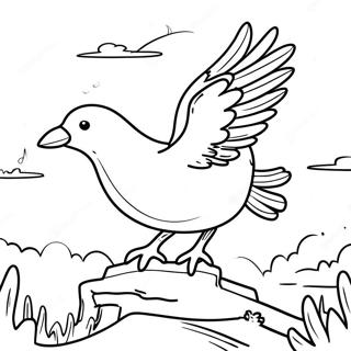 Page A Colorier Oiseau Woodstock En Vol 30409-27321