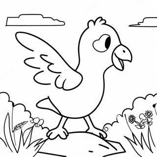 Page A Colorier Oiseau Woodstock En Vol 30409-27324