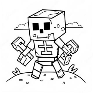 Squelette Minecraft Pages À Colorier