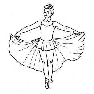 Page A Colorier De Danseuse De Ballet En Pose Gracieuse 30469-27369