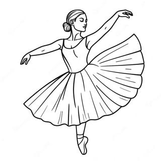 Page A Colorier De Danseuse De Ballet En Pose Gracieuse 30469-27370