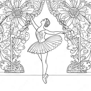 Page A Colorier De Danseuse De Ballet En Pose Gracieuse 30469-27371