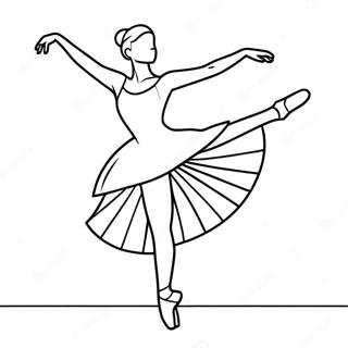 Page A Colorier De Danseuse De Ballet En Pose Gracieuse 30469-27372