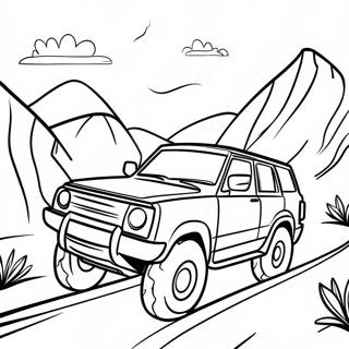 Page A Colorier De Suv Sportif Traversant Les Montagnes 30489-27386