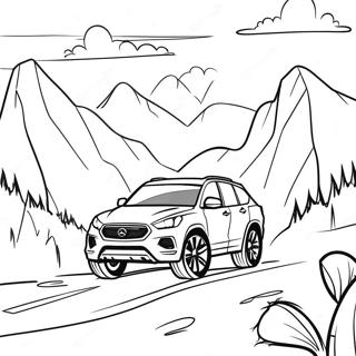 Page A Colorier De Suv Sportif Traversant Les Montagnes 30489-27388