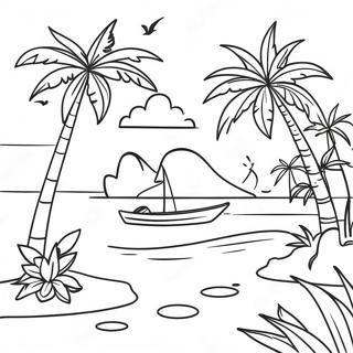 Tropical Pages À Colorier