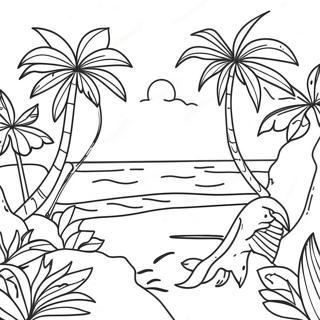 Page A Colorier Paradis Tropical 3058-2498