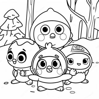 Page A Colorier Aventure Dhiver De Pororo Et Ses Amis 30679-27539