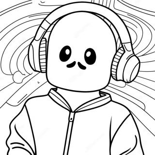 Page A Colorier De Dj Marshmello Avec Des Ecouteurs Colores 30789-27626