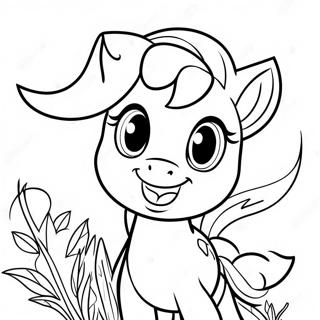 Page A Colorier Dapplejack Avec Un Grand Sourire 30819-27650