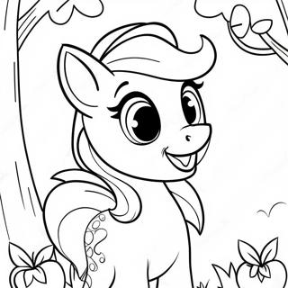 Page A Colorier Dapplejack Avec Un Grand Sourire 30819-27652