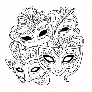 Page A Colorier Masques De Bal Elegants 30879-27697