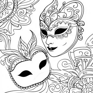 Page A Colorier Masques De Bal Elegants 30879-27698