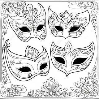 Page A Colorier Masques De Bal Elegants 30879-27700