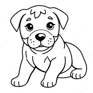 Page A Colorier Chiot Rottweiler Joueur 30949-27756