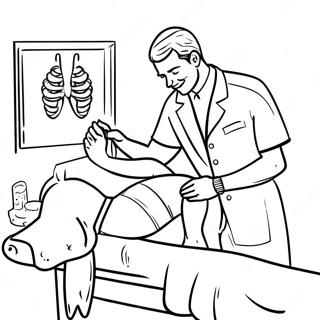 Page A Colorier Chiropracteur Heureux Ajustant Un Patient 31019-27809