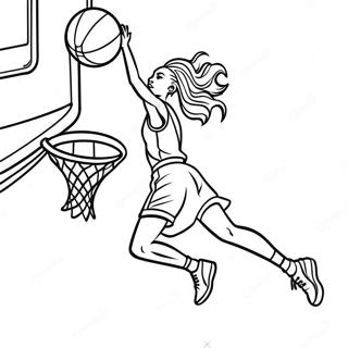 Page A Colorier Joueur Dynamique De Wnba Dunkant 31039-27825