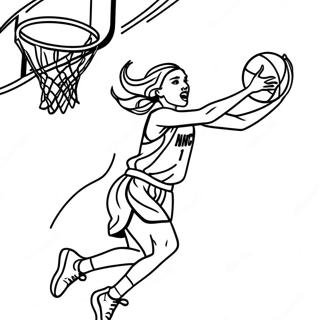 Page A Colorier Joueur Dynamique De Wnba Dunkant 31039-27827