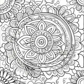 Page A Colorier Mandala Boho Simple 31088-27862