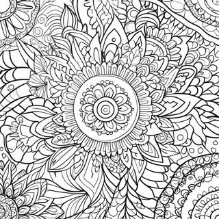 Page A Colorier Mandala Boho Simple 31088-27863