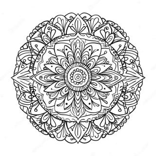 Page A Colorier Mandala Boho Simple 31088-27864