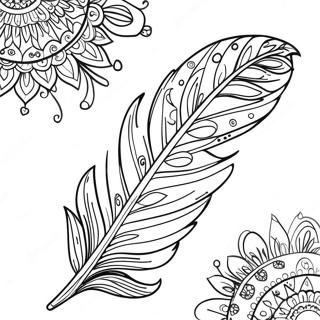 Page A Colorier Plume Boho Fantaisiste 31089-27868