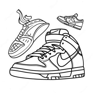 Page A Colorier Des Baskets Nike Dunk 31098-27872