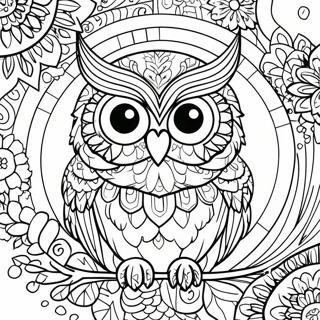 Hibou Pour Adultes Pages À Colorier