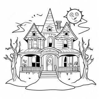 Page A Colorier Maison Hantee Effrayante 31139-27905