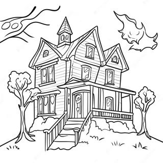 Page A Colorier Maison Hantee Effrayante 31139-27906