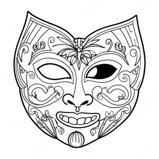 Masque D'halloween Pages À Colorier