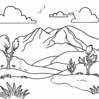 Page A Colorier De Paysage Chilien Colore 31189-27947