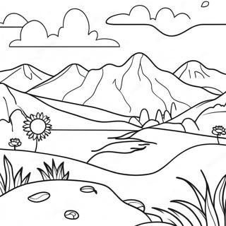 Page A Colorier De Paysage Chilien Colore 31189-27948