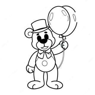 Page A Colorier De Toy Freddy Avec Des Ballons Colores 31249-27994