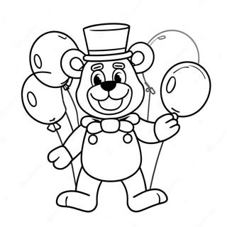 Page A Colorier De Toy Freddy Avec Des Ballons Colores 31249-27996