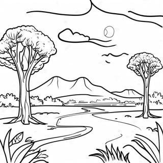 Page A Colorier De Paysage De Savane 31388-28103