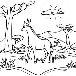 Page A Colorier De Paysage De Savane 31388-28104