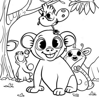 Page A Colorier De Zoboomafoo Jouant Avec Des Amis 31419-28130