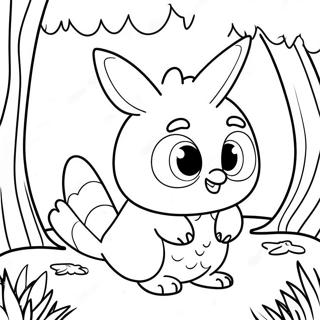 Page A Colorier De Hatchimals Colores Dans Une Foret Magique 31429-28138