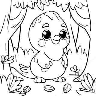 Page A Colorier De Hatchimals Colores Dans Une Foret Magique 31429-28140