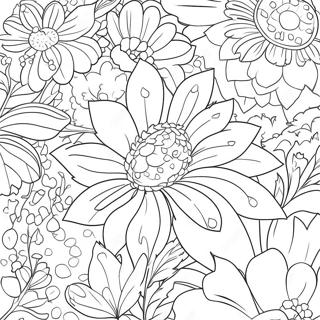 Page A Colorier Romantique Avec Des Fleurs 3149-2575