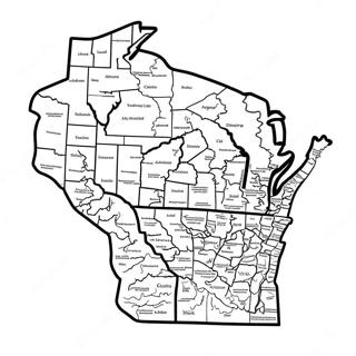 Page A Colorier Du Contour De Letat Du Wisconsin 31538-28222