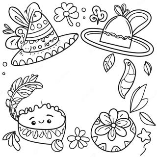 Page A Colorier Decorations Fiesta Colorees 31649-7925