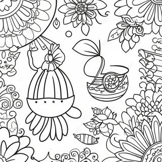 Page A Colorier Decorations Fiesta Colorees 31649-7927