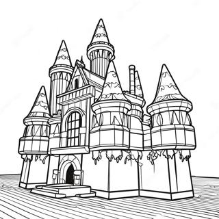 Page A Colorier Dun Chateau Colore En Briques Lego 31689-13051