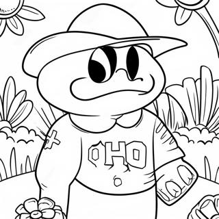 Page A Colorier De La Mascotte Des Buckeyes De Letat De Lohio 31729-16289