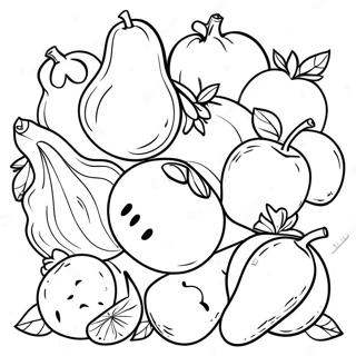 Page A Colorier Sur Les Fruits Et Legumes Colores 31749-16305